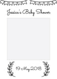 Black and White Rustic Baby Shower Instagram frame prop or selfie frame