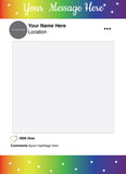 Rainbow Kids Party Instagram photo frame prop or selfie frame