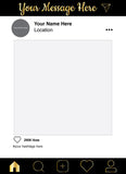 Black and Gold Instagram photo frame prop or selfie frame