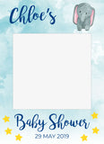 Blue Elephant Baby Shower InstaFrame