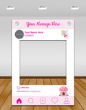 Pink Fairy Kids Party Instagram photo frame prop or selfie frame