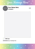 Pastel Kids Party Instagram photo frame prop or selfie frame (Unicorn)
