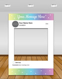 Pastel Kids Party Instagram photo frame prop or selfie frame (Unicorn)