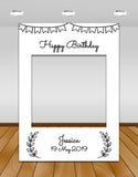 Black and White Rustic Birthday Instagram photo frame prop or selfie frame