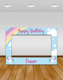 Rainbow and Unicorn InstaFrame. Perfect decor/decoration for kids unicorn party. Ships from Auckland, New Zealand (NZ).