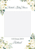 white roses baby shower instaframe (selfie frame)
