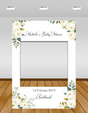 white roses baby shower instaframe (selfie frame)