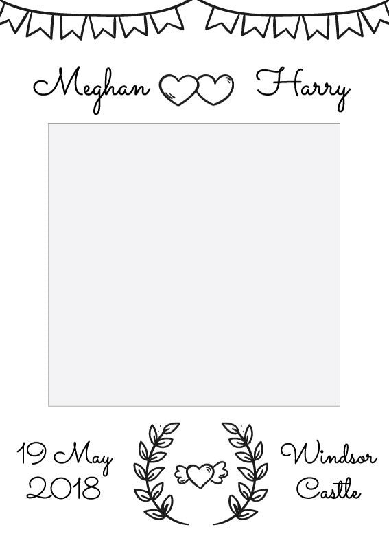 Black and White Rustic Wedding InstaFrame- Selfie Frame or Instagram ...