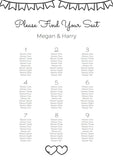 Rustic seating chart. A perfect addition to your on the day wedding signage. Ships from Auckland, New Zealand