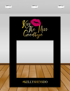 Kiss The Miss Goodbye InstaFrame - Black and Gold