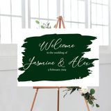 Brush Stroke Welcome Sign