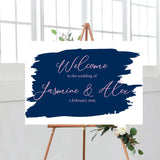 Brush Stroke Welcome Sign