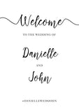 calligraphy welcome sign. Perfect for events such as weddings, birthdays, baby showers, bridal showers, engagements, anniversaries, etc. Ships from Auckland, New Zealand (NZ). 