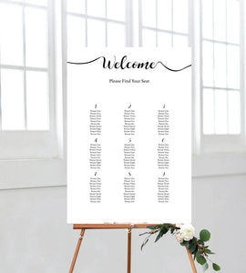 Calligraphy seating chart/board. Perfect for weddings. Ships from Auckland, New Zealand (NZ). 