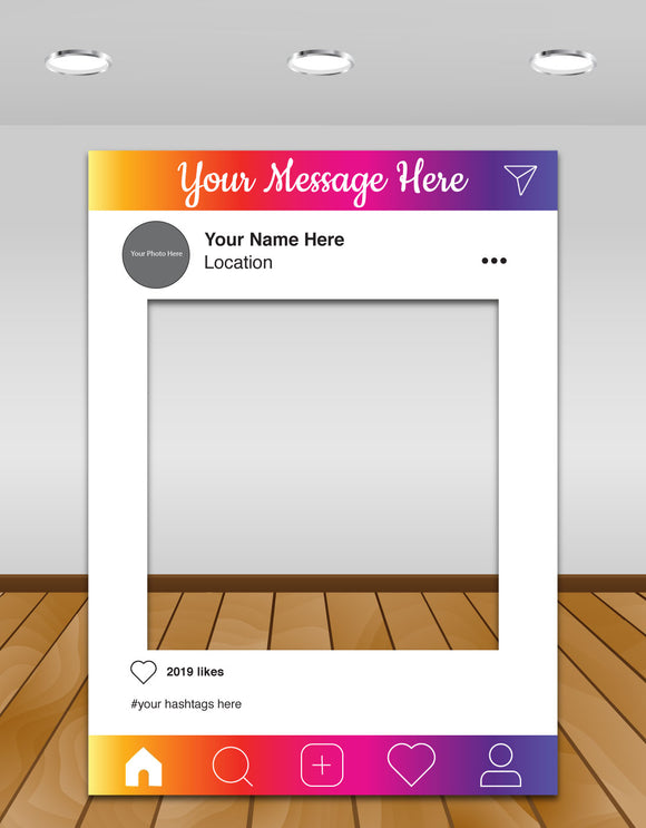 Colourfull InstaFrame - Selfie Frame or Instagram Photo Prop Frame ...