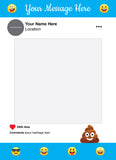 Emoji Kids Party Instagram photo frame prop or selfie frame
