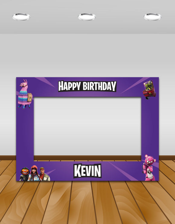 Fortnite selfie frame/instaframe/photo booth prop. Ships from Auckland, NZ. Perfect for Fortnite themed kids birthday party
