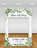 Green Leaves Wedding Instagram photo frame prop or selfie frame