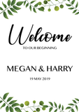 Garden welcome sign for weddings, birthdays, baby showers, engagements, anniversaries, etc. Ships from Auckland, New Zealand (NZ) 