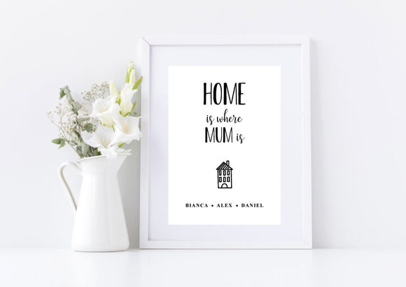 Home is Where Mum is Mother's Day Print