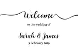 Black and White welcome sign/board for all events such as weddings, bridal showers, birthdays, baby showers and parties. 