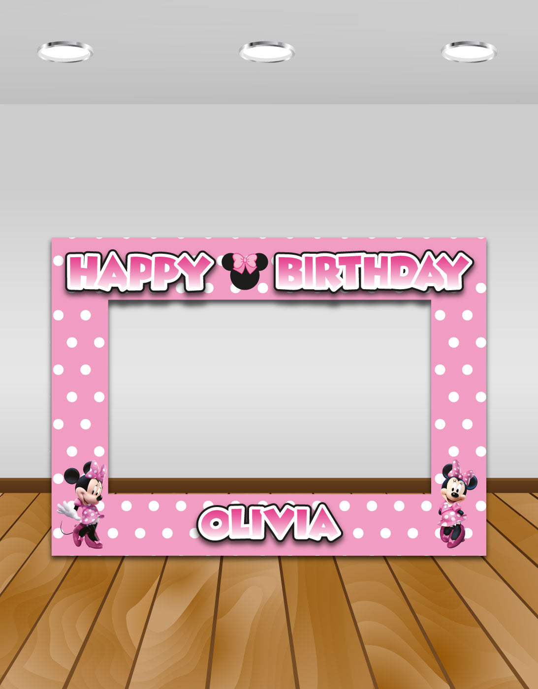 Pink Minnie Frame Minnie Mouse Birthday Frame