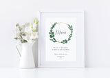 Green Wreath Mother's Day Print